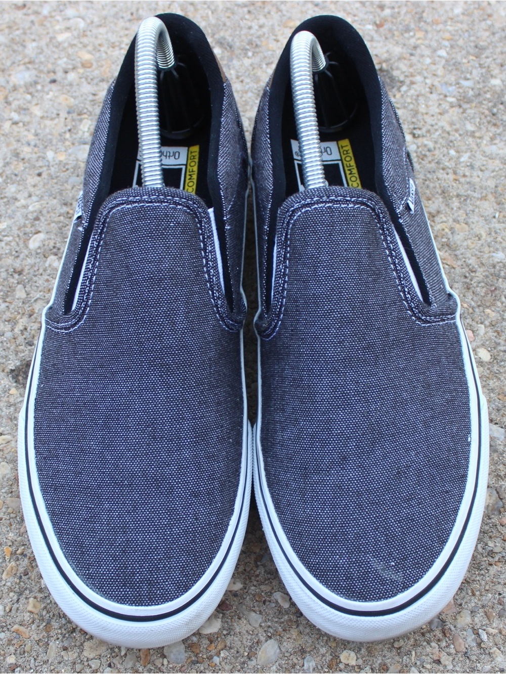 Vans Asher Deluxe Black/White Denim Sneaker Men's Sz 9